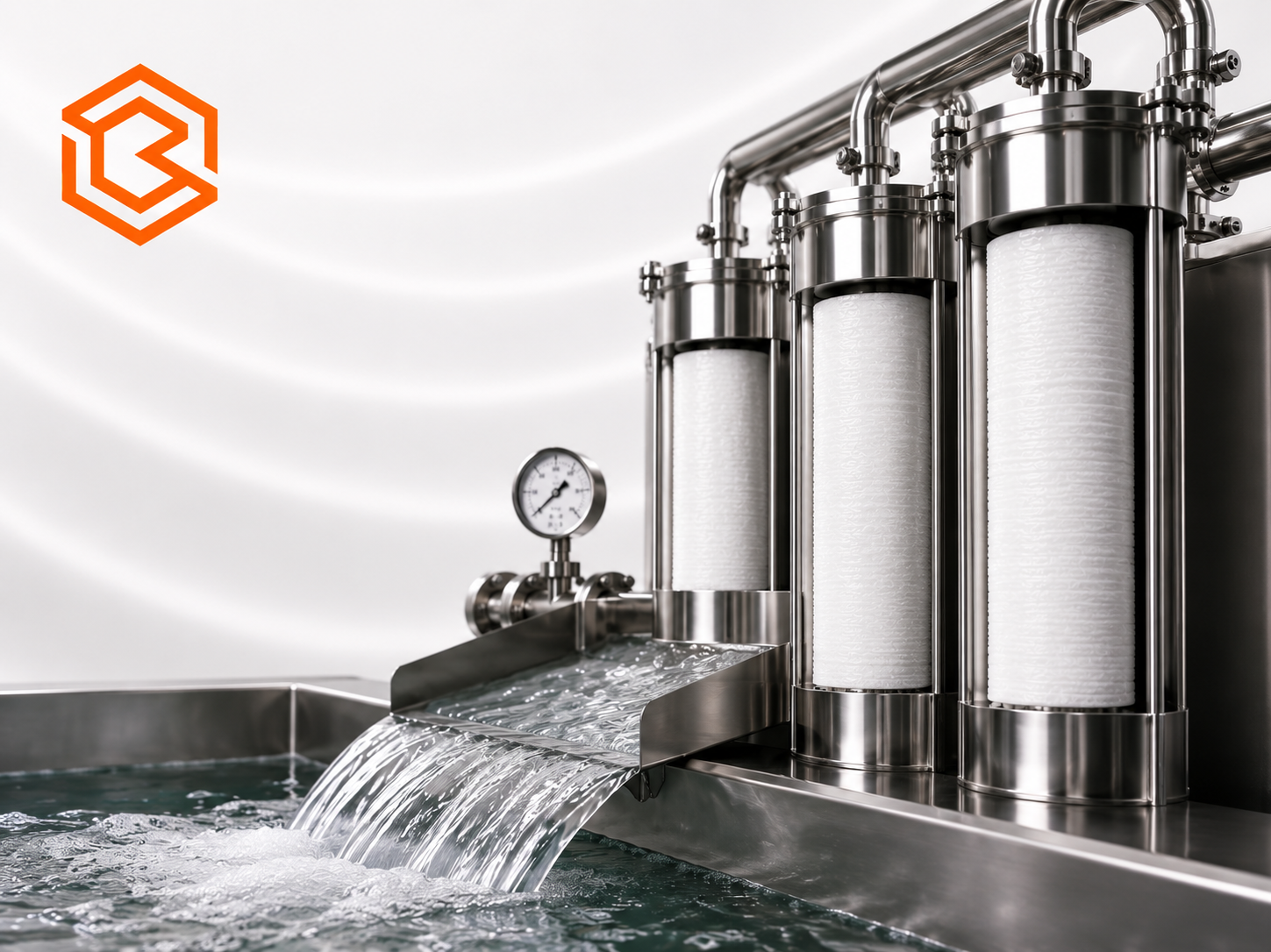Stainless-steel cartridge filtration system used for gelatin clarification