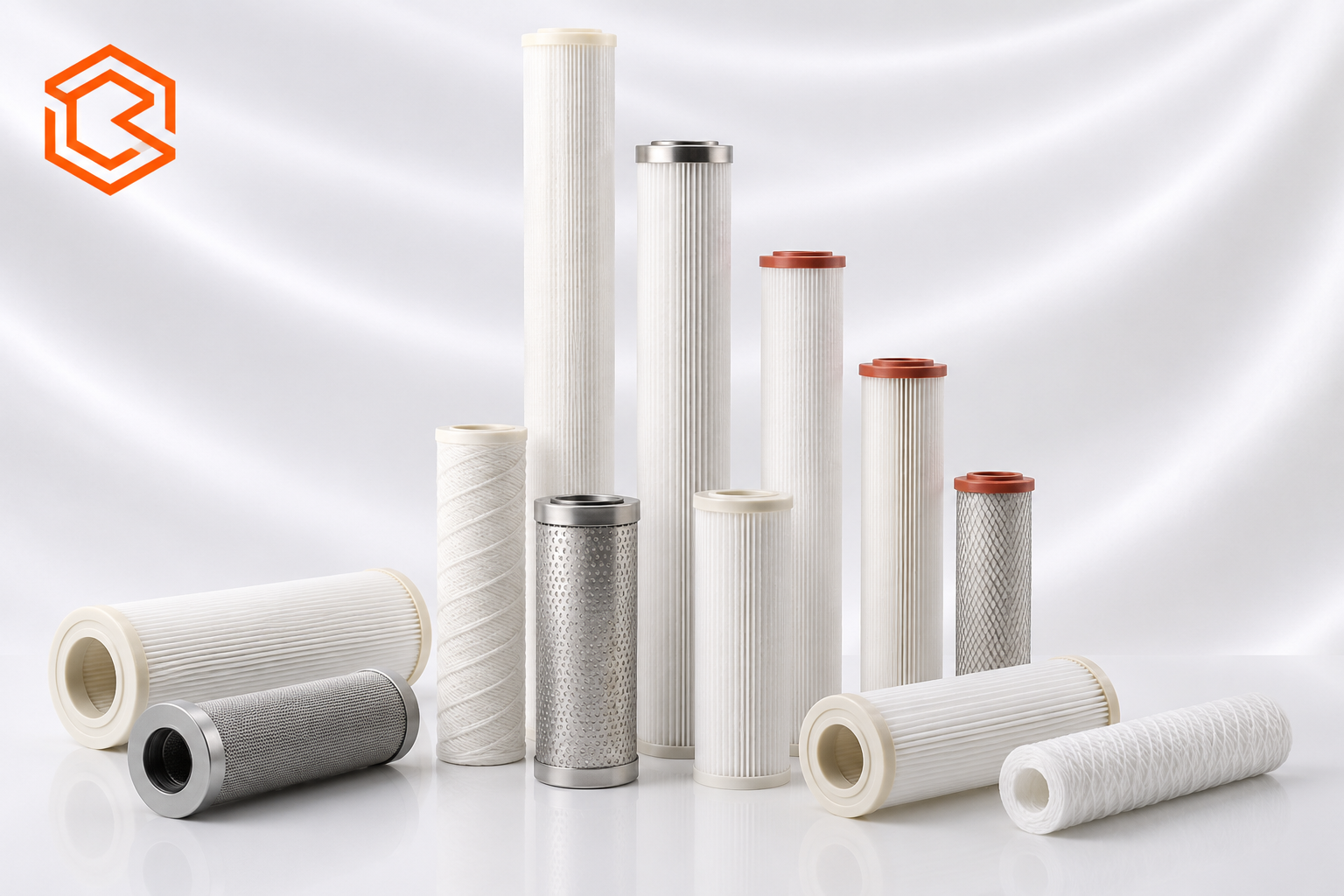 Industrial filter cartridges in pleated, wound and stainless-steel constructions