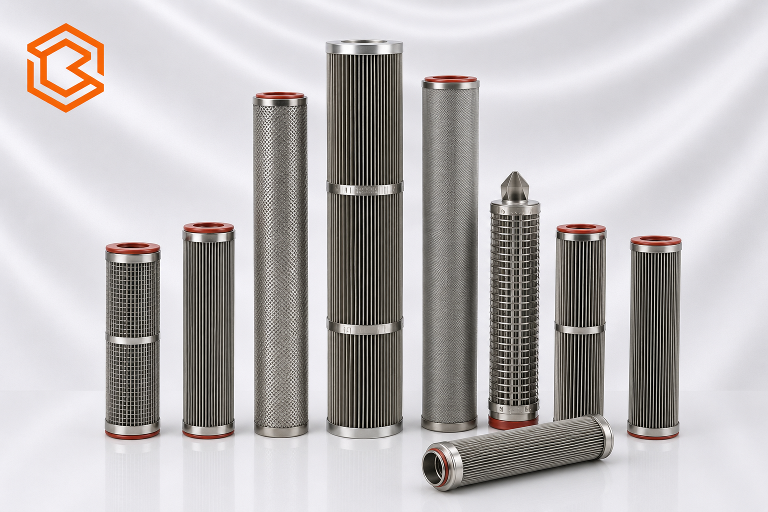 Reusable stainless-steel mesh and pleated filter cartridges